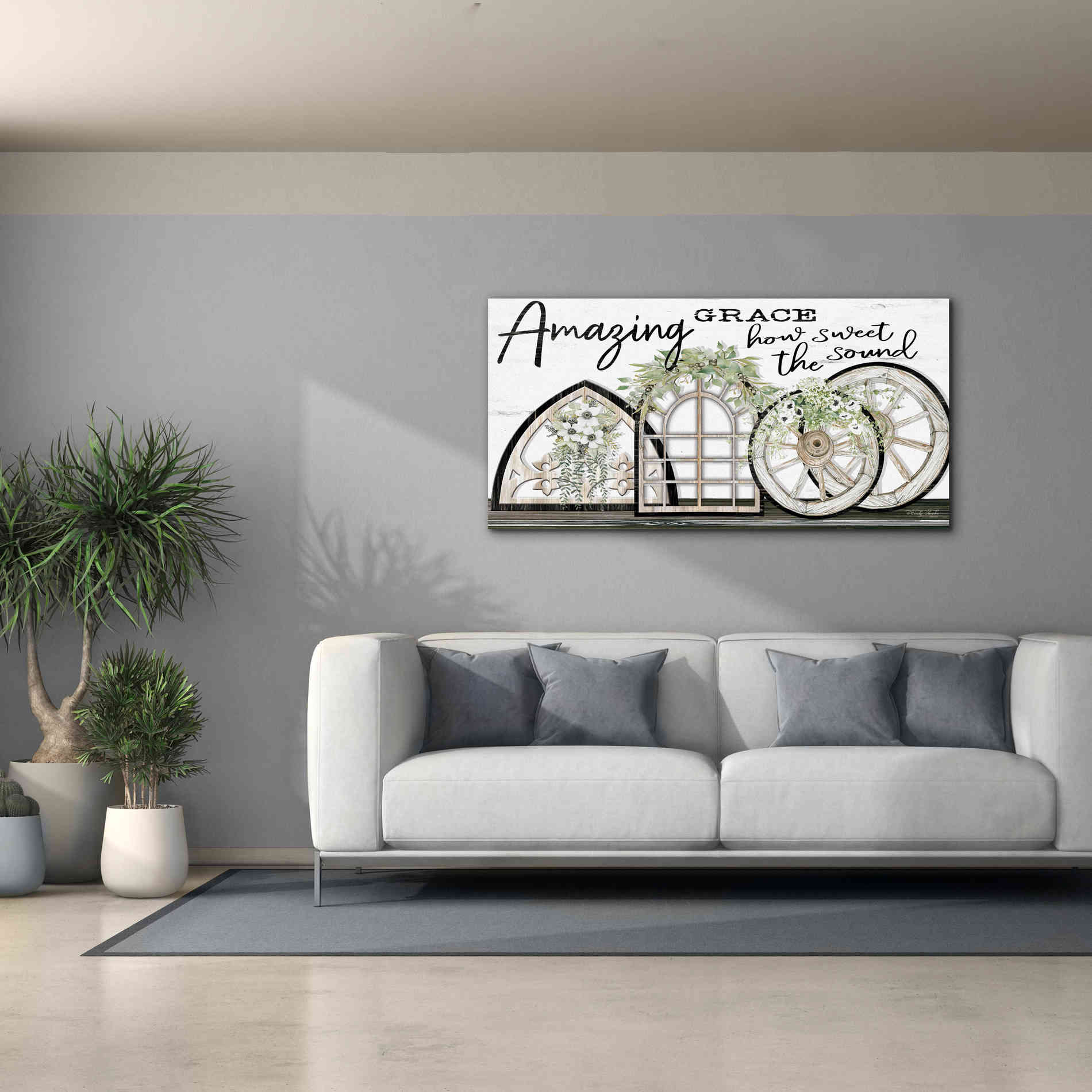 'Amazing Grace' by Cindy Jacobs, Canvas Wall Art,60 x 30