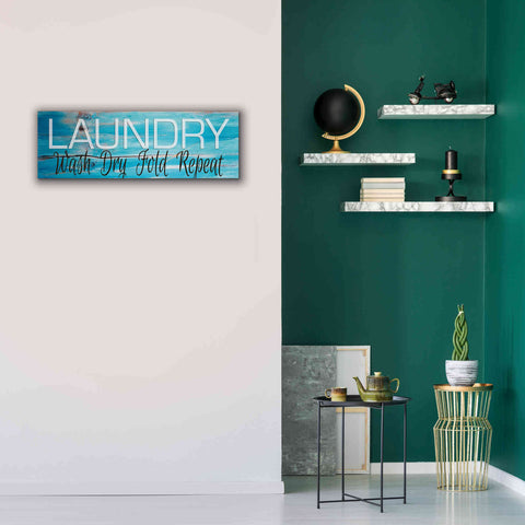 Image of 'Laundry - Wash, Dry, Fold, Repeat 2' by Cindy Jacobs, Canvas Wall Art,36 x 12