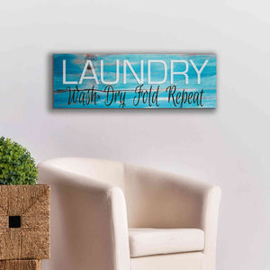 'Laundry - Wash, Dry, Fold, Repeat 2' by Cindy Jacobs, Canvas Wall Art,36 x 12