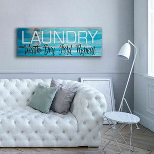 'Laundry - Wash, Dry, Fold, Repeat 2' by Cindy Jacobs, Canvas Wall Art,60 x 20