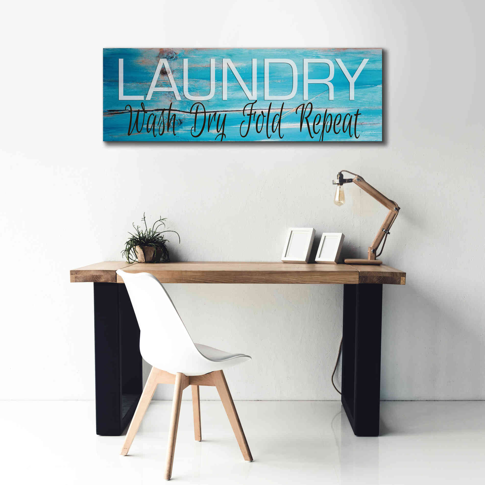 'Laundry - Wash, Dry, Fold, Repeat 2' by Cindy Jacobs, Canvas Wall Art,60 x 20