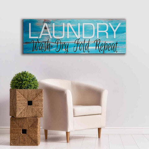 Image of 'Laundry - Wash, Dry, Fold, Repeat 2' by Cindy Jacobs, Canvas Wall Art,60 x 20
