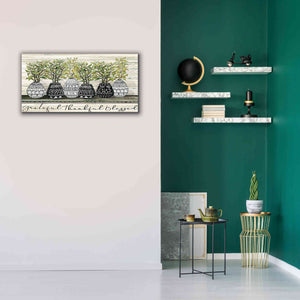 'Grateful Mud Cloth Vase' by Cindy Jacobs, Canvas Wall Art,40 x 20