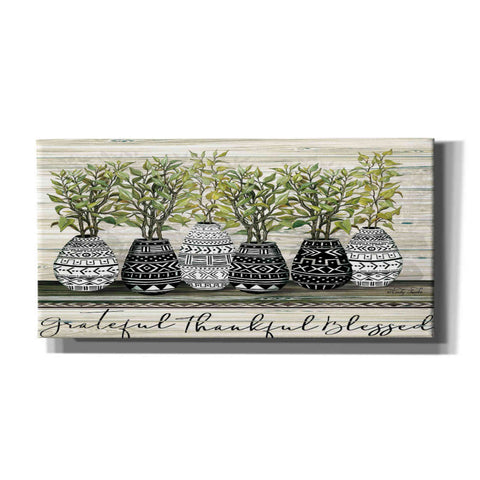 Image of 'Grateful Mud Cloth Vase' by Cindy Jacobs, Canvas Wall Art
