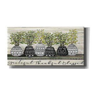 'Grateful Mud Cloth Vase' by Cindy Jacobs, Canvas Wall Art