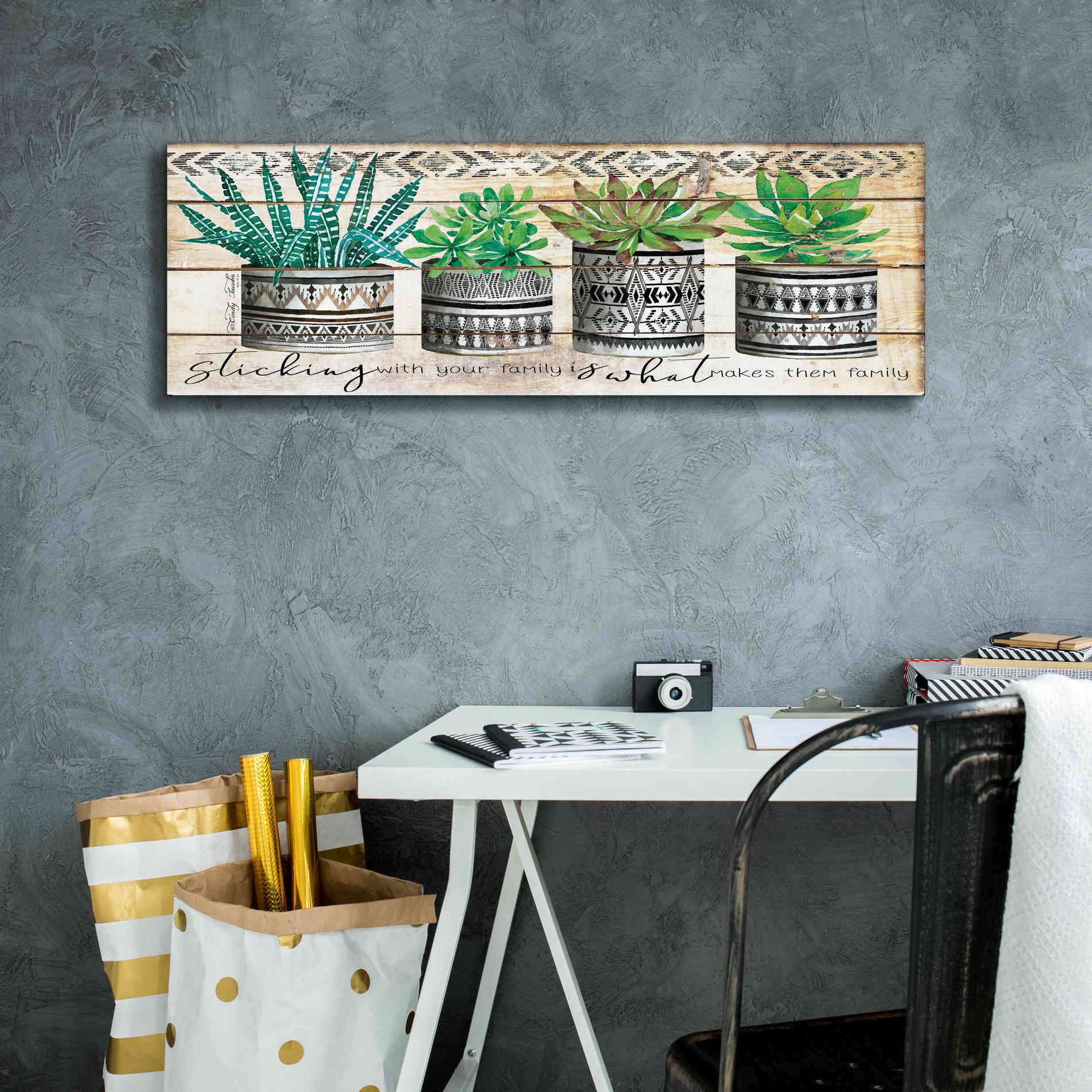 'Sticking with Your Family' by Cindy Jacobs, Canvas Wall Art,36 x 12