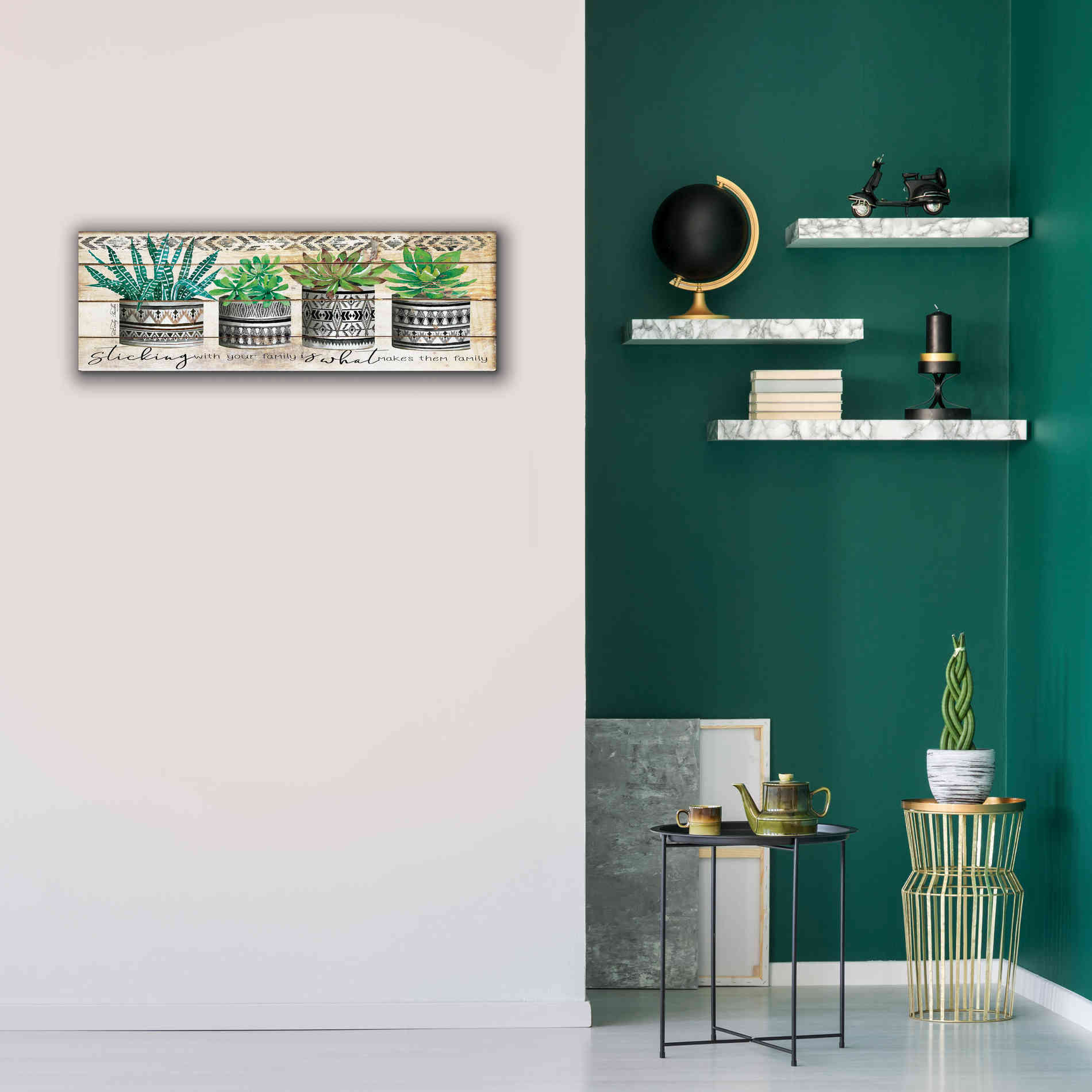 'Sticking with Your Family' by Cindy Jacobs, Canvas Wall Art,36 x 12