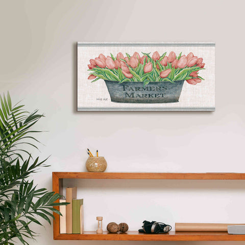 Image of 'Farmer's Market Blush Tulips' by Cindy Jacobs, Canvas Wall Art,24 x 12