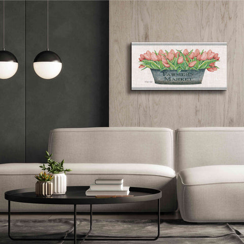 Image of 'Farmer's Market Blush Tulips' by Cindy Jacobs, Canvas Wall Art,40 x 20