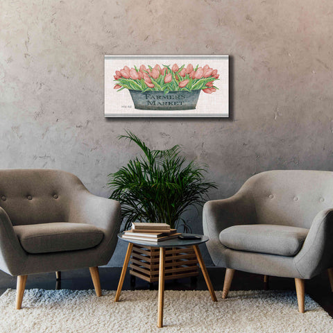 Image of 'Farmer's Market Blush Tulips' by Cindy Jacobs, Canvas Wall Art,40 x 20
