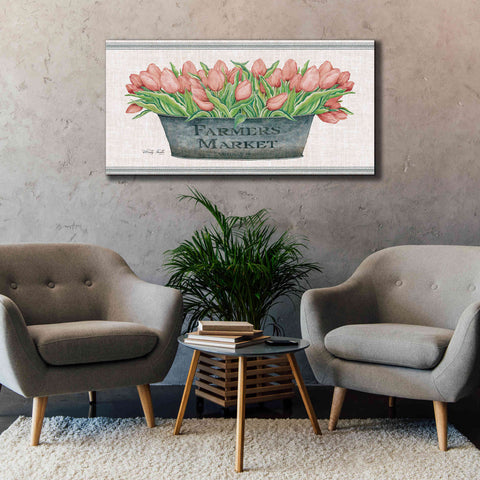 Image of 'Farmer's Market Blush Tulips' by Cindy Jacobs, Canvas Wall Art,60 x 30