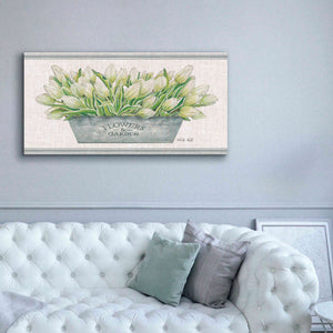 'Flowers & Garden White Tulips' by Cindy Jacobs, Canvas Wall Art,60 x 30