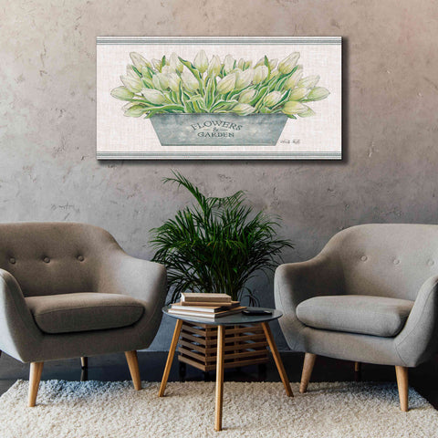 Image of 'Flowers & Garden White Tulips' by Cindy Jacobs, Canvas Wall Art,60 x 30