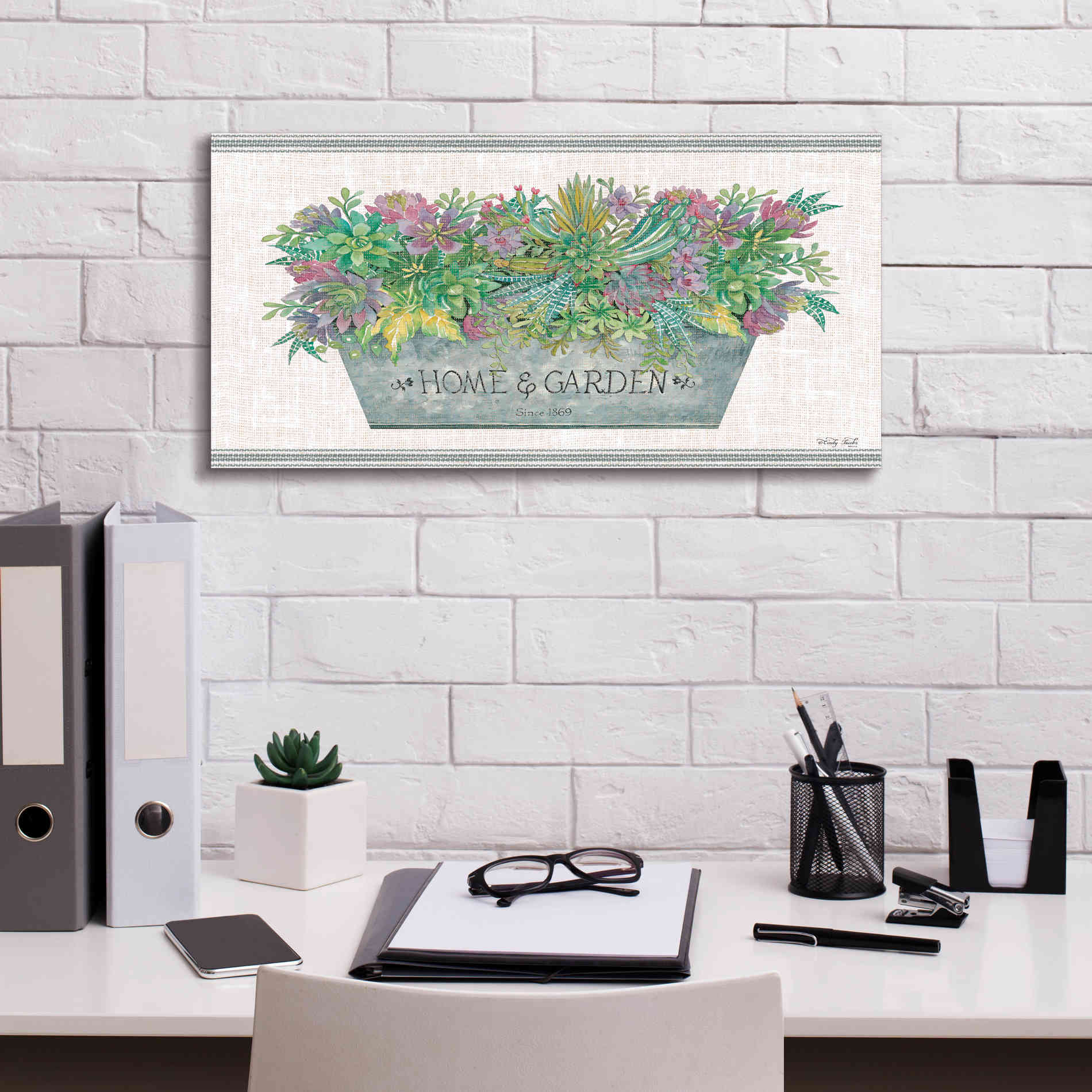 'Home & Garden' by Cindy Jacobs, Canvas Wall Art,24 x 12