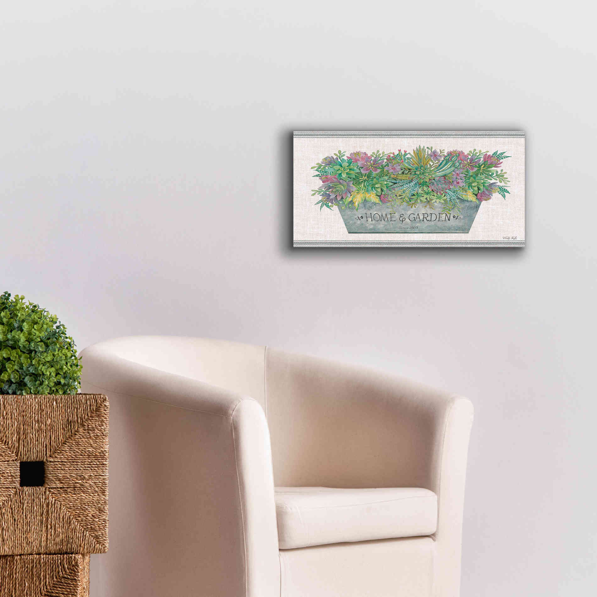 'Home & Garden' by Cindy Jacobs, Canvas Wall Art,24 x 12