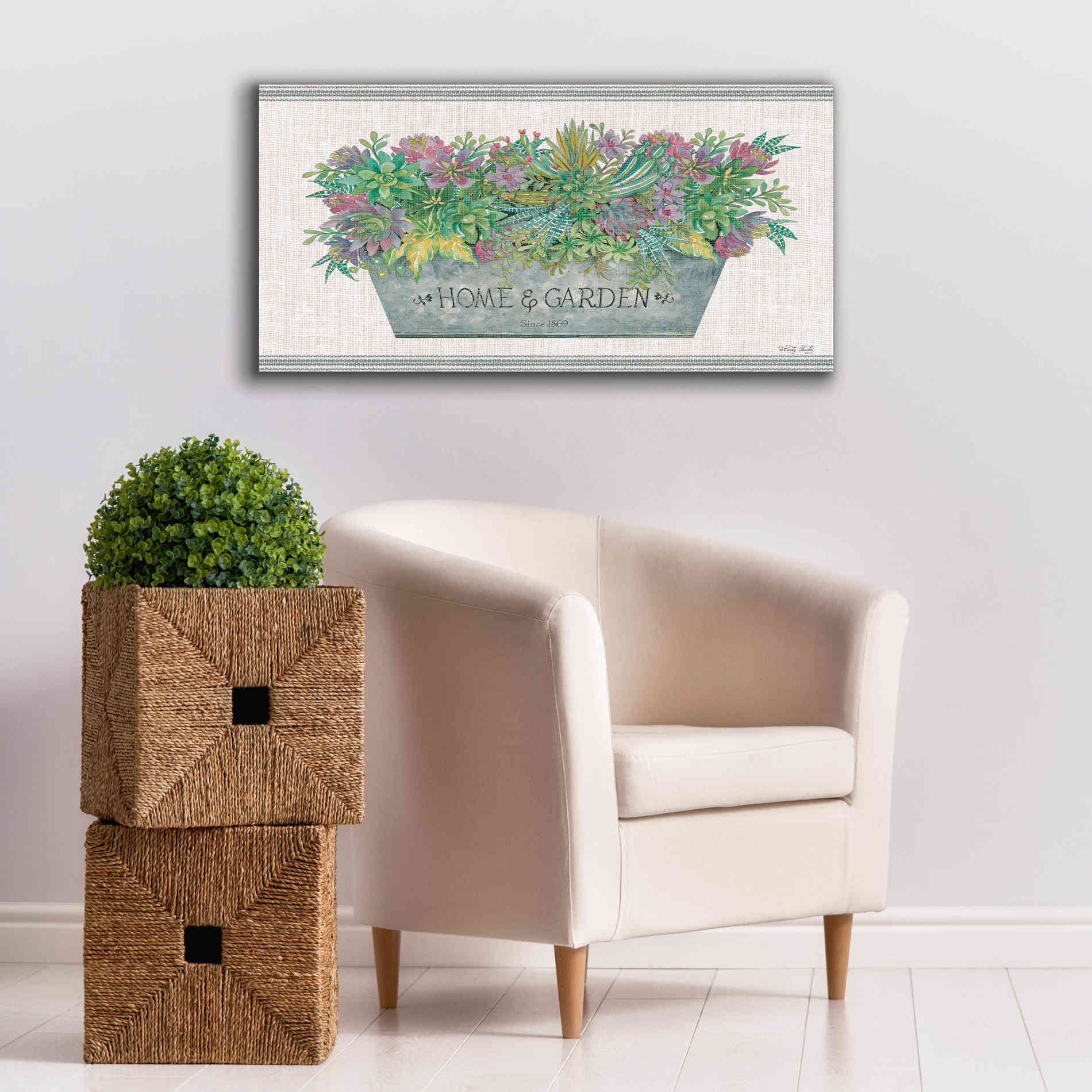 'Home & Garden' by Cindy Jacobs, Canvas Wall Art,40 x 20