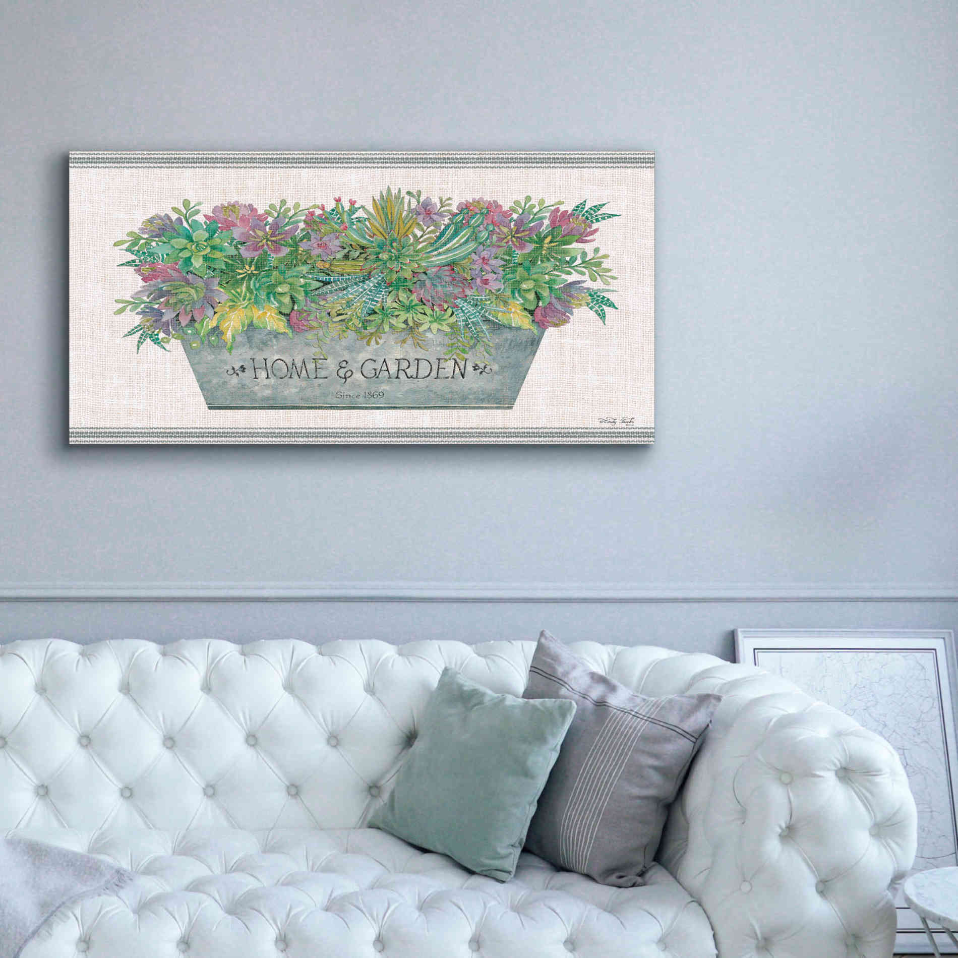'Home & Garden' by Cindy Jacobs, Canvas Wall Art,60 x 30