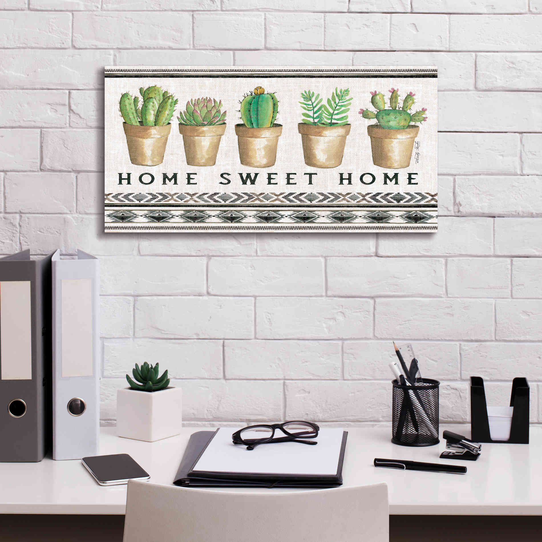 'Native Home Sweet Home' by Cindy Jacobs, Canvas Wall Art,24 x 12