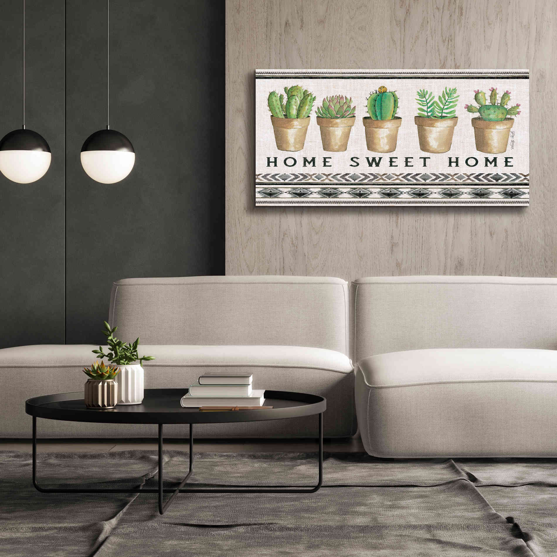 'Native Home Sweet Home' by Cindy Jacobs, Canvas Wall Art,60 x 30