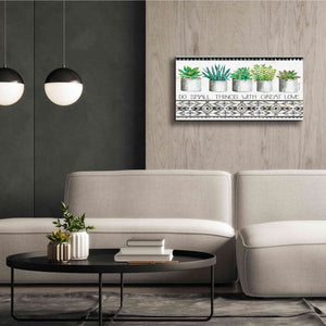 'Do Small Things Succulents' by Cindy Jacobs, Canvas Wall Art,40 x 20