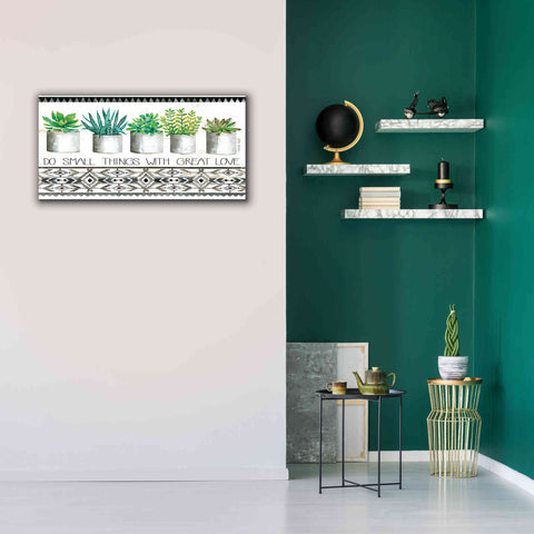 Image of 'Do Small Things Succulents' by Cindy Jacobs, Canvas Wall Art,40 x 20