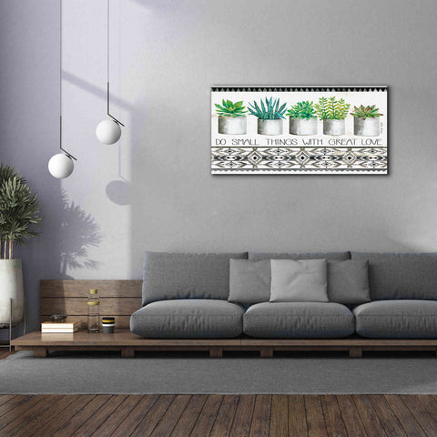 Image of 'Do Small Things Succulents' by Cindy Jacobs, Canvas Wall Art,60 x 30
