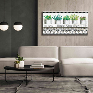 'Do Small Things Succulents' by Cindy Jacobs, Canvas Wall Art,60 x 30