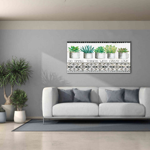 Image of 'Do Small Things Succulents' by Cindy Jacobs, Canvas Wall Art,60 x 30