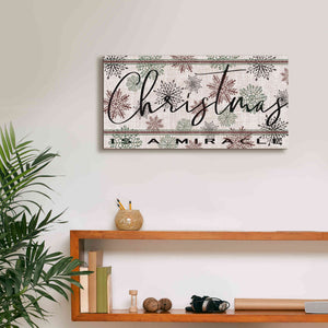 'Christmas is a Miracle' by Cindy Jacobs, Canvas Wall Art,24 x 12