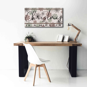 'Christmas is a Miracle' by Cindy Jacobs, Canvas Wall Art,40 x 20