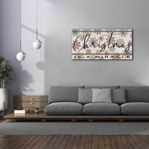 'Christmas is a Miracle' by Cindy Jacobs, Canvas Wall Art,60 x 30