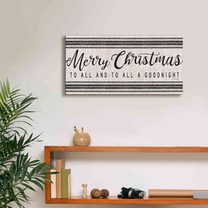'Merry Christmas to All' by Cindy Jacobs, Canvas Wall Art,24 x 12