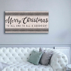'Merry Christmas to All' by Cindy Jacobs, Canvas Wall Art,60 x 30