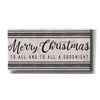 'Merry Christmas to All' by Cindy Jacobs, Canvas Wall Art