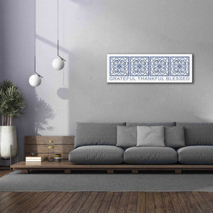 'Grateful, Thankful, Blessed Pattern' by Cindy Jacobs, Canvas Wall Art,60 x 20