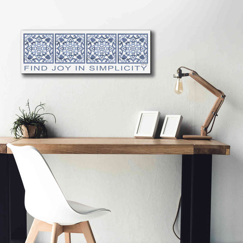 'Find Joy in Simplicity Pattern' by Cindy Jacobs, Canvas Wall Art,36 x 12