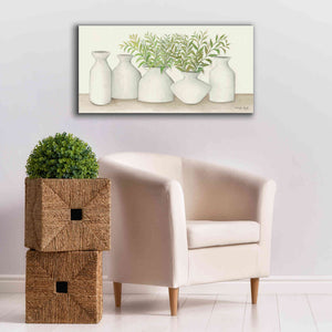'Simplicity in White II' by Cindy Jacobs, Canvas Wall Art,40 x 20