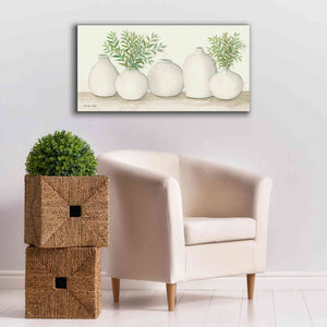 'Simplicity in White I' by Cindy Jacobs, Canvas Wall Art,40 x 20