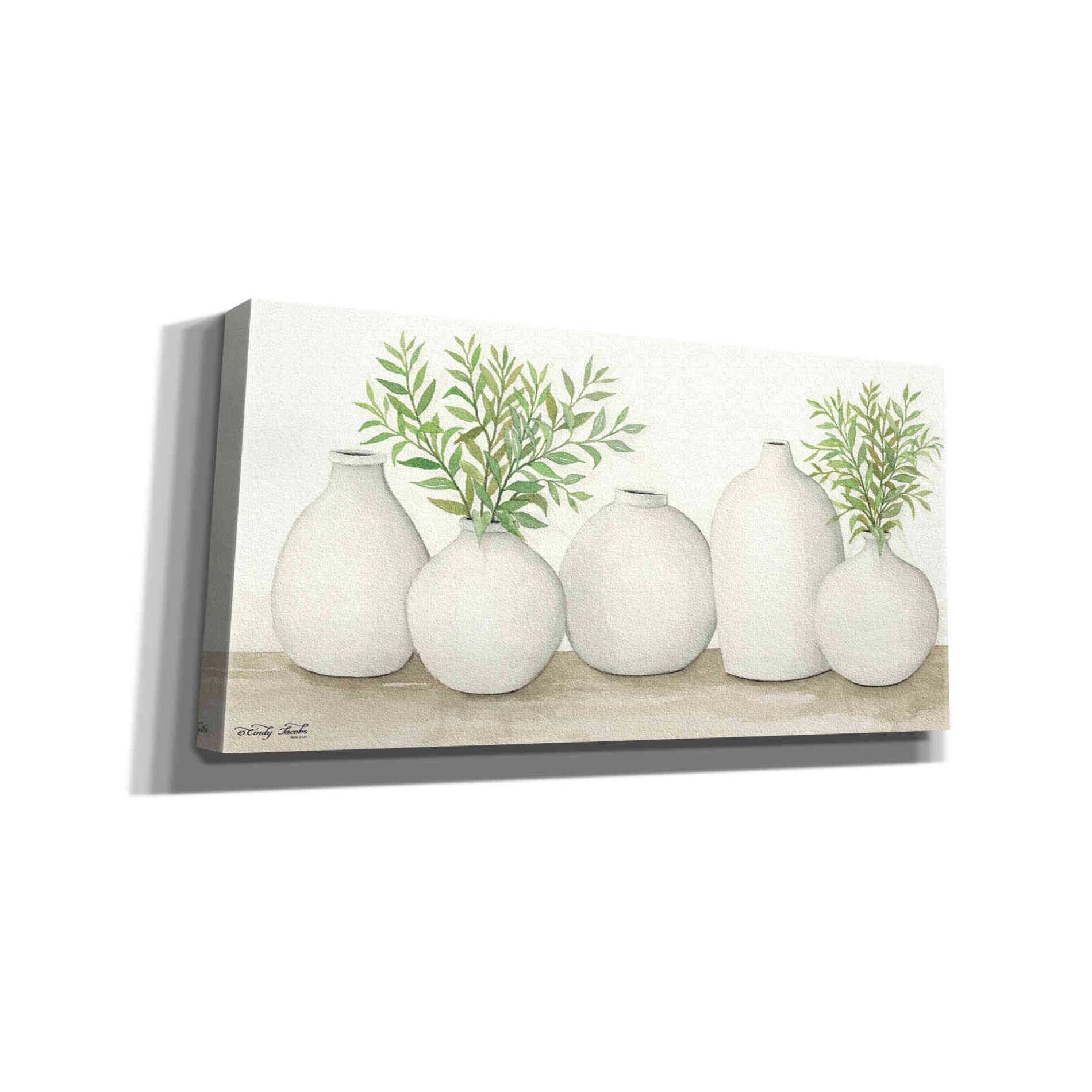 'Simplicity in White I' by Cindy Jacobs, Canvas Wall Art