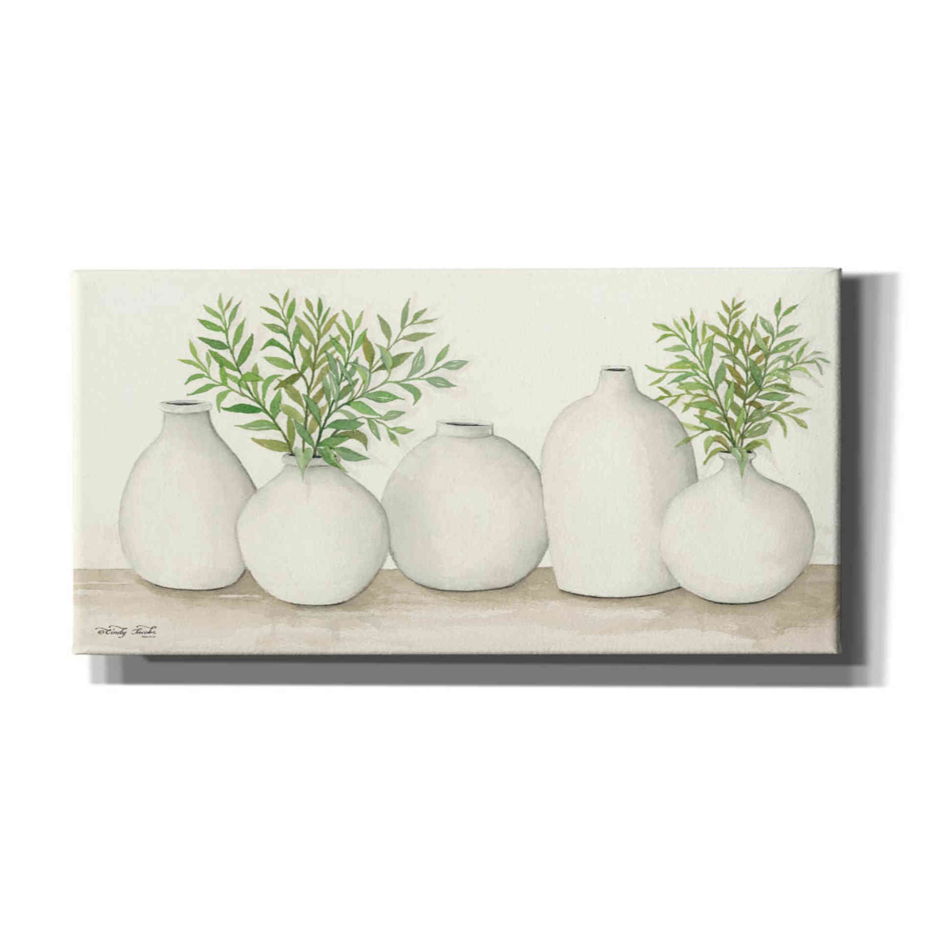 'Simplicity in White I' by Cindy Jacobs, Canvas Wall Art