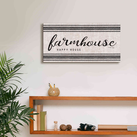 Image of 'Farmhouse Happy House' by Cindy Jacobs, Canvas Wall Art,24 x 12