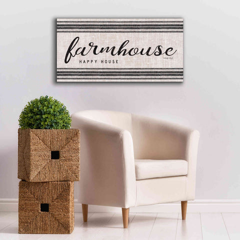 Image of 'Farmhouse Happy House' by Cindy Jacobs, Canvas Wall Art,40 x 20