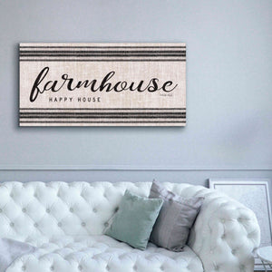 'Farmhouse Happy House' by Cindy Jacobs, Canvas Wall Art,60 x 30