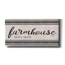 'Farmhouse Happy House' by Cindy Jacobs, Canvas Wall Art