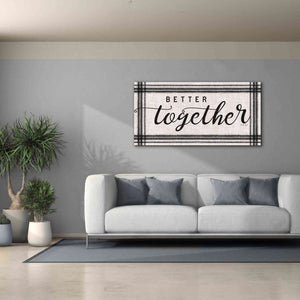 'Better Together' by Cindy Jacobs, Canvas Wall Art,60 x 30