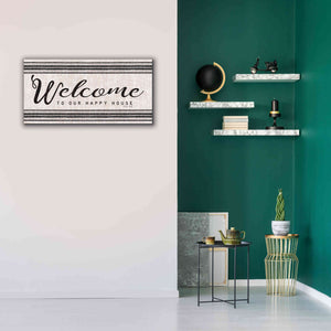 'Welcome to Our Happy Place' by Cindy Jacobs, Canvas Wall Art,40 x 20