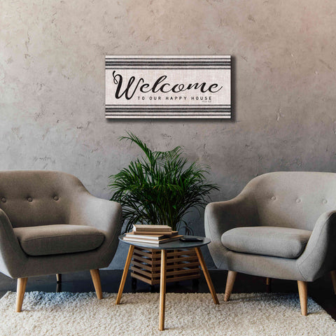Image of 'Welcome to Our Happy Place' by Cindy Jacobs, Canvas Wall Art,40 x 20