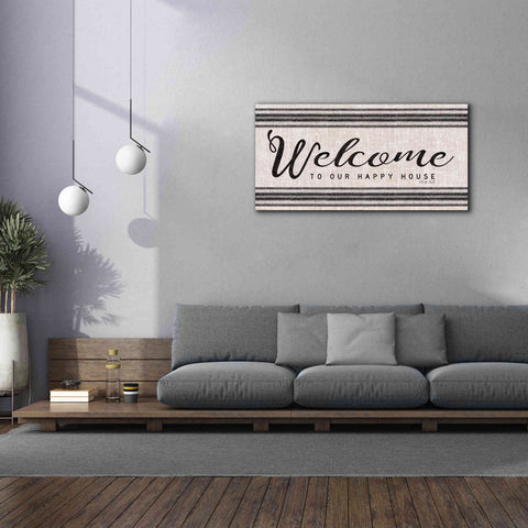 Image of 'Welcome to Our Happy Place' by Cindy Jacobs, Canvas Wall Art,60 x 30