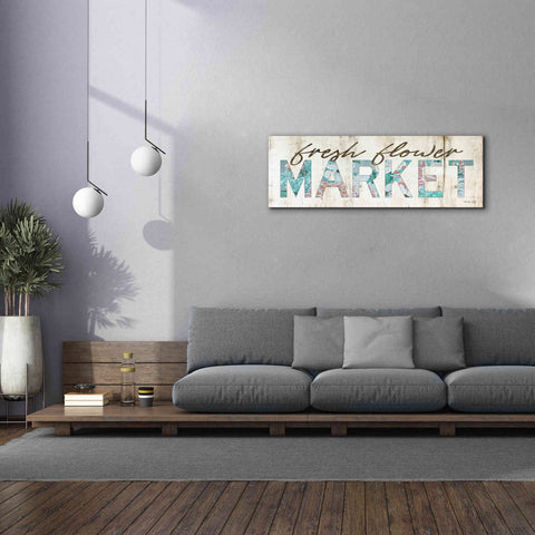 Image of 'Fresh Flower Market' by Cindy Jacobs, Canvas Wall Art,60 x 20