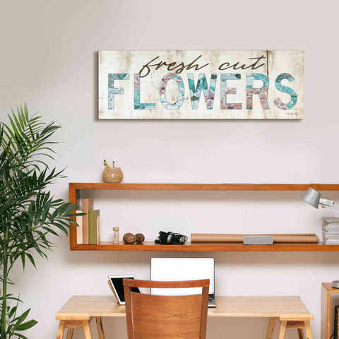 Image of 'Fresh Cut Flowers' by Cindy Jacobs, Canvas Wall Art,36 x 12